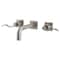 Kingston Brass KS6128DFL Two-Handle Wall Mount Bathroom Faucet, Brushed Nickel KS6128DFL - alternate 1